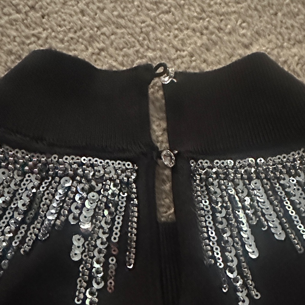 Ted Baker London Black Tank Top with Silver Embellishments - Picture 4 of 4